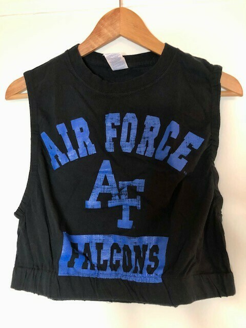 Black Reworked Vintage Sports Top