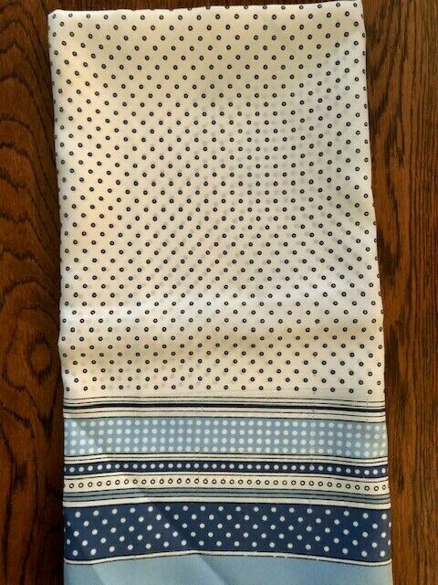 Blue Polka Dot Print Scarf