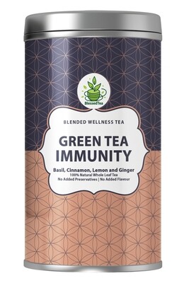 Green Tea Immunity 100Gram Tin Box Plus Foil Double Layer Pack