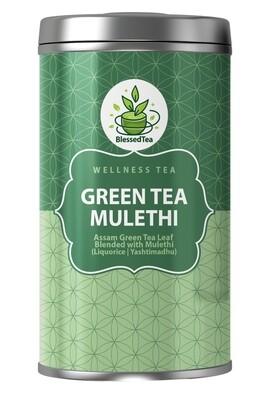 Green Tea Mulethi (Liquorice or Yashtimadhu) 100Gram Double Layer Tin Box