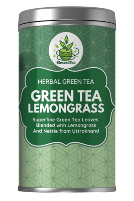 Green Tea Lemongrass and Nettle 100Gram Double Layer Tin Box
