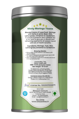 Herbal Tisane Moringa Immunity for Reduced Mental & Muscle Stress Detox