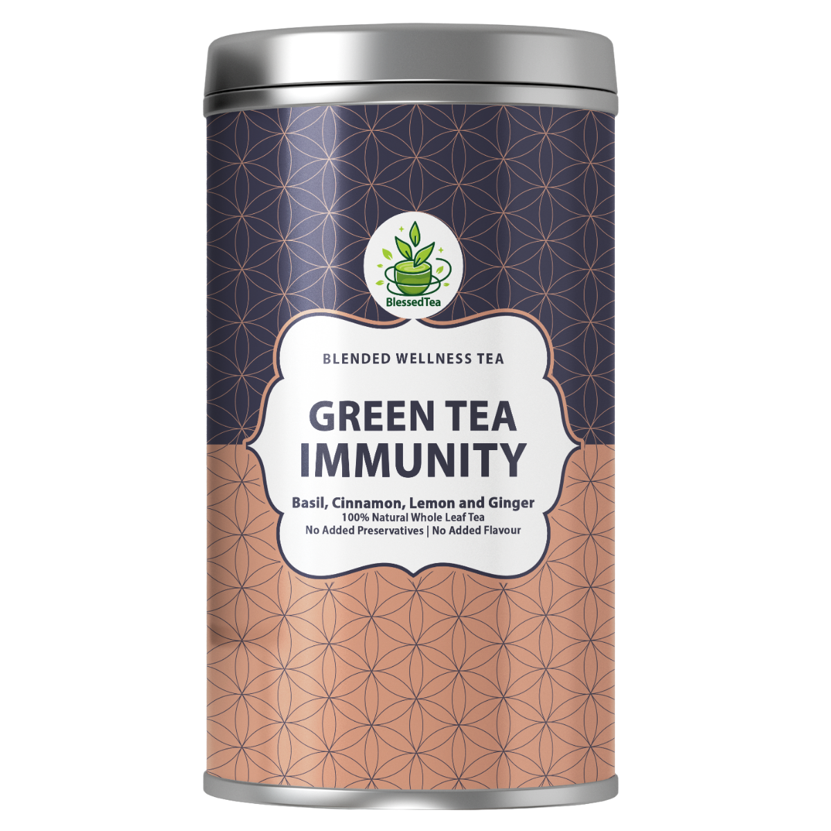 Green Tea Immunity from BlessedTea® | Blended Wellness Tea | Basil Cinnamon Lemon & Ginger