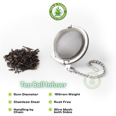 Tea Infuser Ball Shaped 5cm Diameter Stainless Steel Rust Free