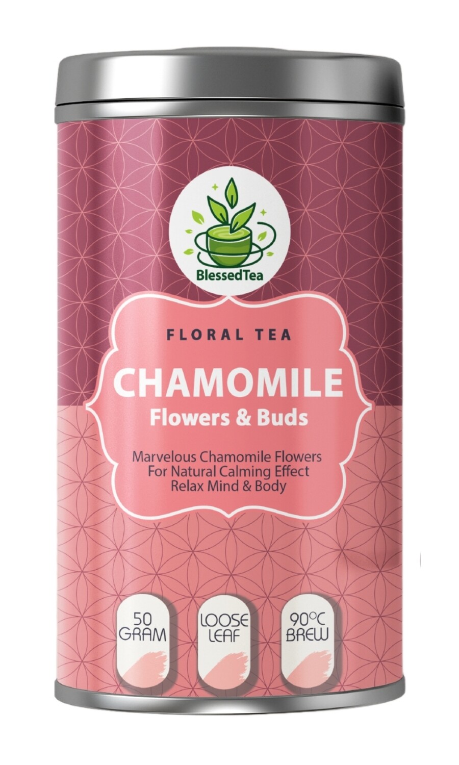 Chamomile Tea 50Gram Caffeine-free Tisane in Double Layer Tin Box Pack