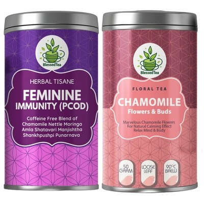 Combo Packs - Feminine Immunity Tea 50Gram + Chamomile Tea 50Gram