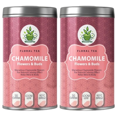 Combo Packs - Chamomile Tea 2 x 50Gram (Total 100Gram) Chamomile Flower Tisane