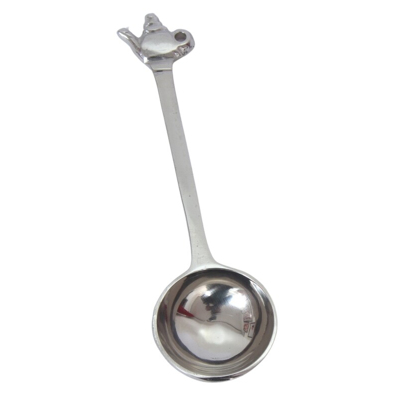 Spoon Brass Metal Vibrant Polished with Nickel 11cm Long