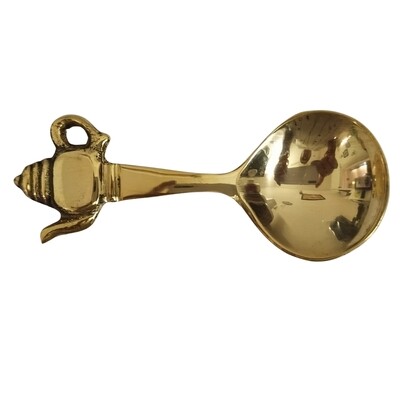 Spoon Brass Metal with Kettle shaped Handle 9cm Long