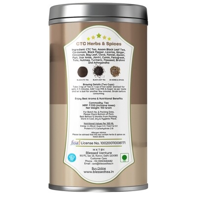 CTC Tea with Herbs & Spices | Naturally Aromatic Herbal Tea with Guaranteed Purity & Taste