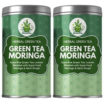 Combo Packs - Green Tea Moringa and Ginger 2 x 100Gram (Total 200G)