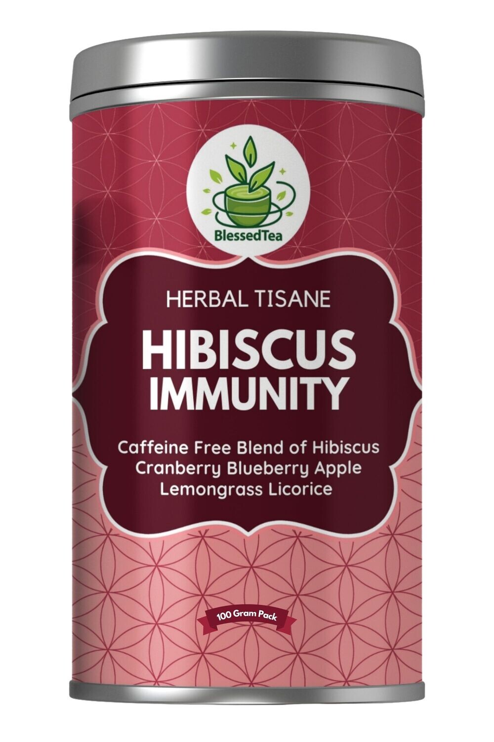 Hibiscus Immunity Tea 100Gram Herbal Tisane for Water Retention Bright Skin Detox