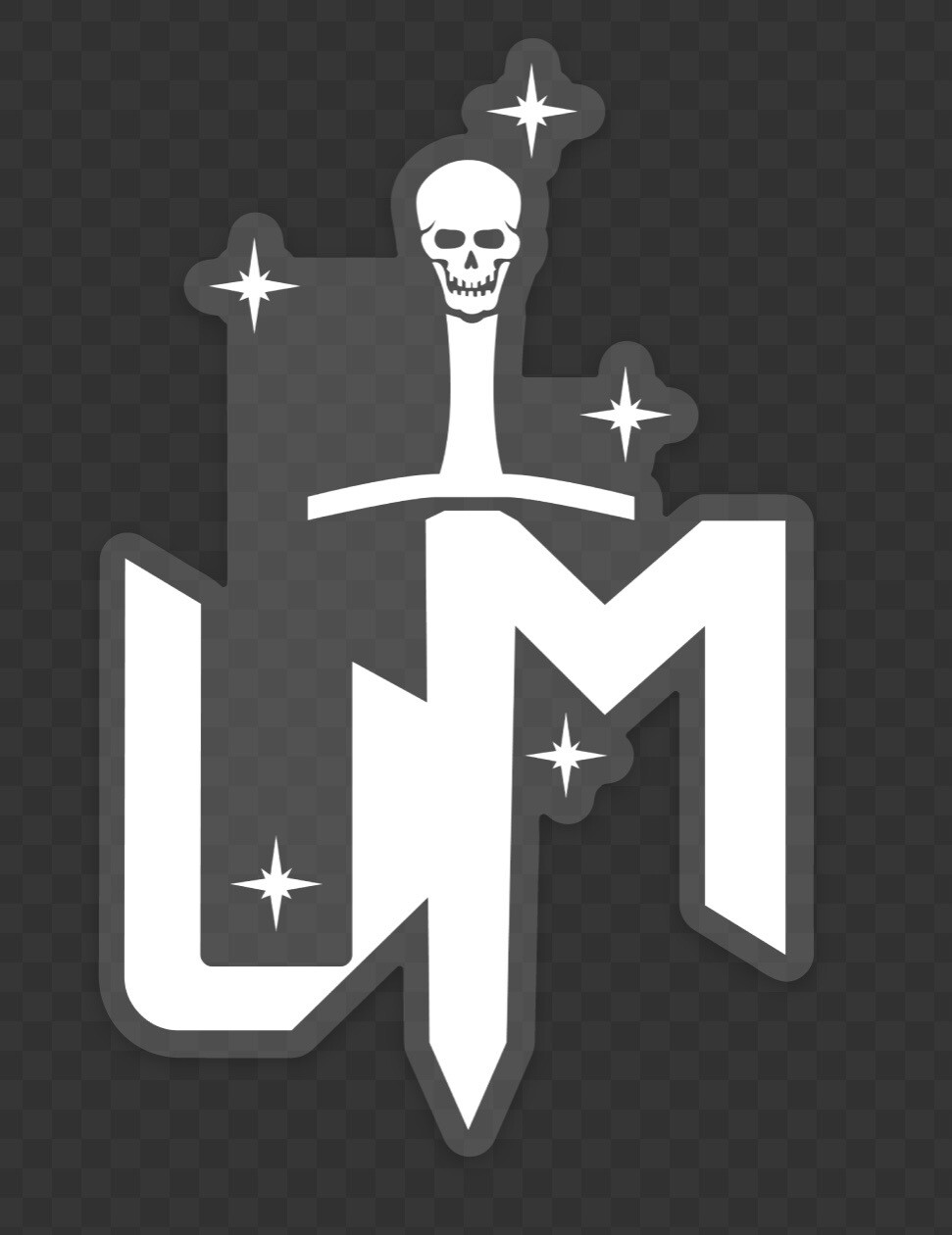 Unbalanced Misfits Clear Stickers, Color Option: White