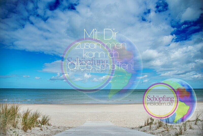 Mit dir zusammen kann ich alles schaffen - hochauflösendes Meer-Strand-Bild mit Spruch zum Download Mit dir zusammen kann ich alles schaffen - hochauflösendes Meer-Strand-Bild mit Spruch zum Download