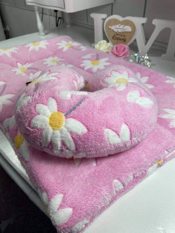 Pflegeunterlage & TopKnot Kissen Margeriten Rosa Pflegeunterlage & TopKnot Kissen Margeriten Rosa