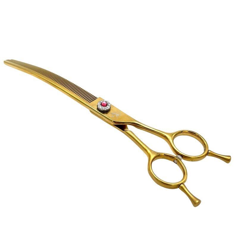 7.0 Inch gebogene Modellierschere Gold 7.0 Inch gebogene Modellierschere Gold