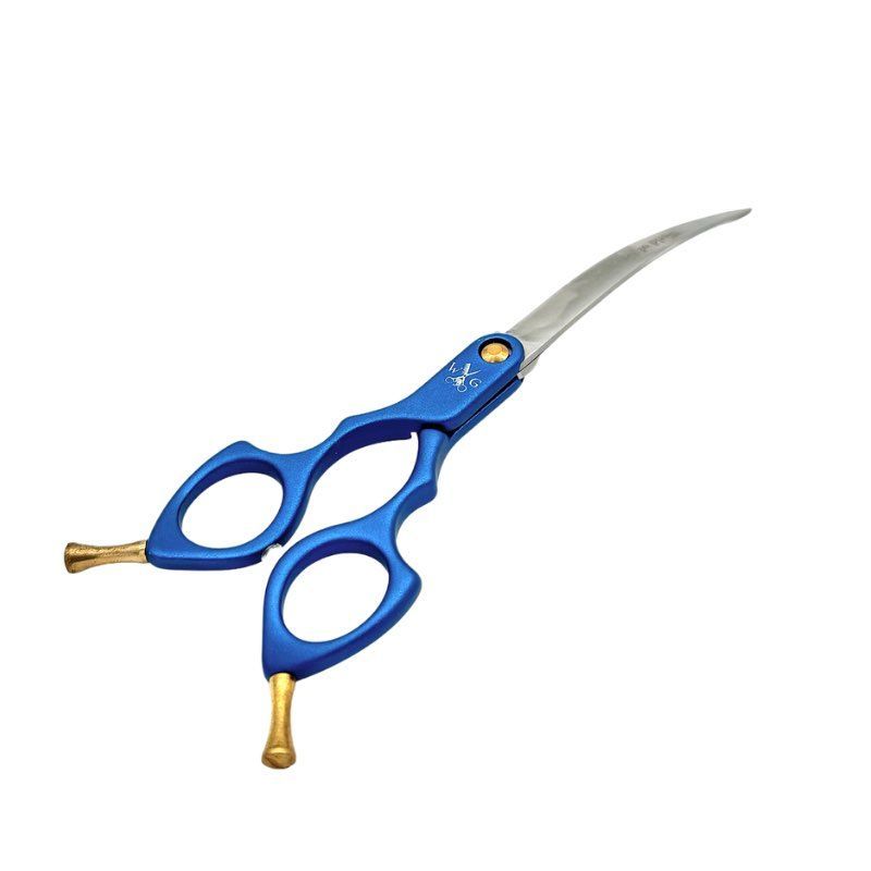 6.5 Inch gebogene Asia-Schere Blau Linkshänder 6.5 Inch gebogene Asia-Schere Blau Linkshänder