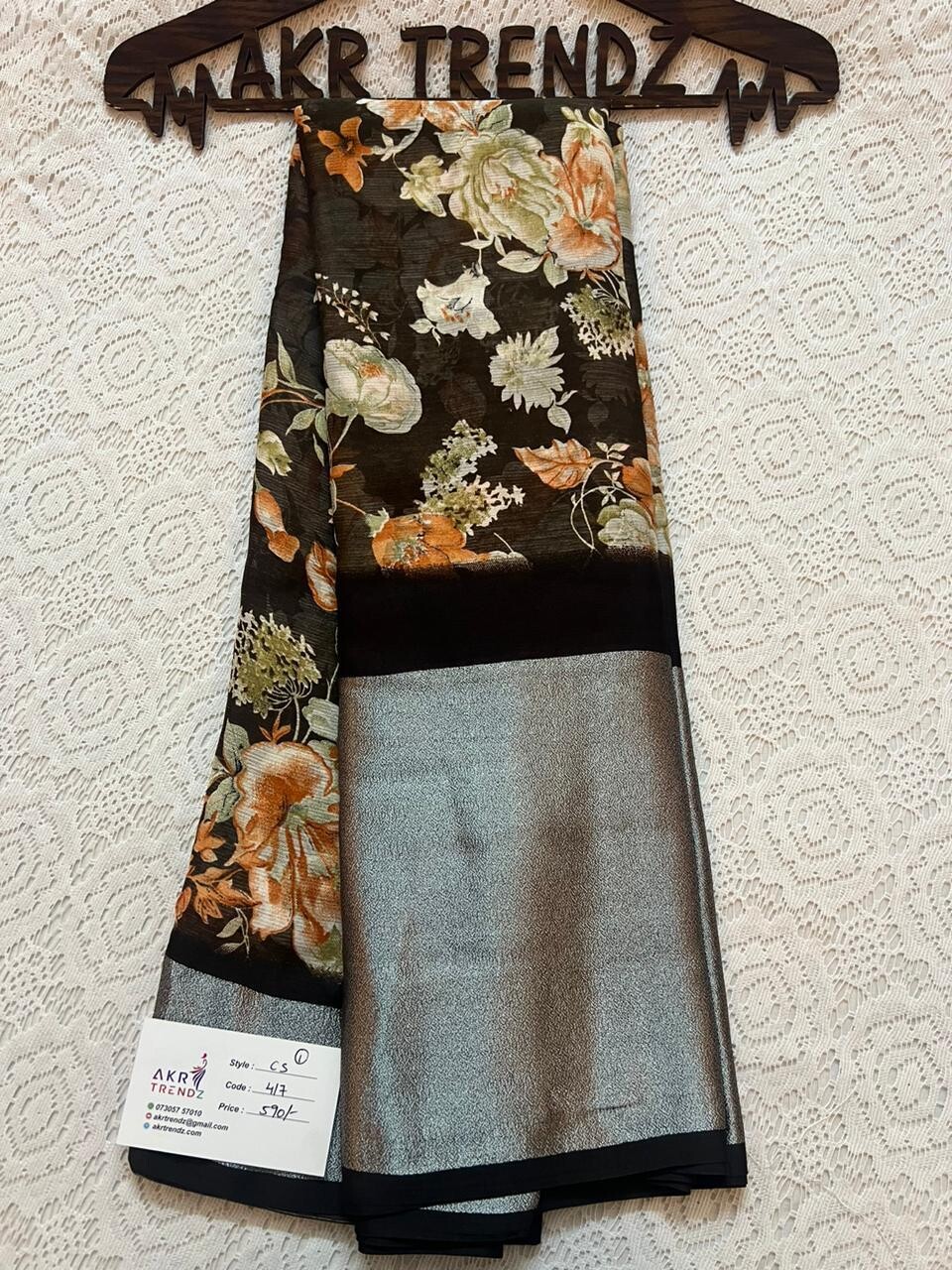 Viscose chiffon sarees