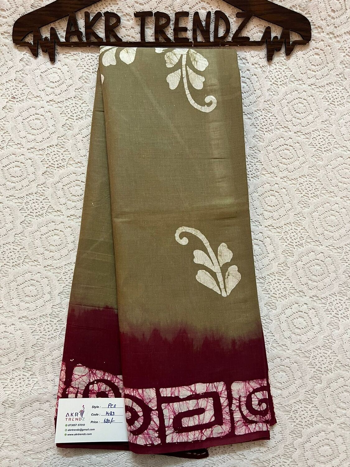 Pure cotton batik sarees
