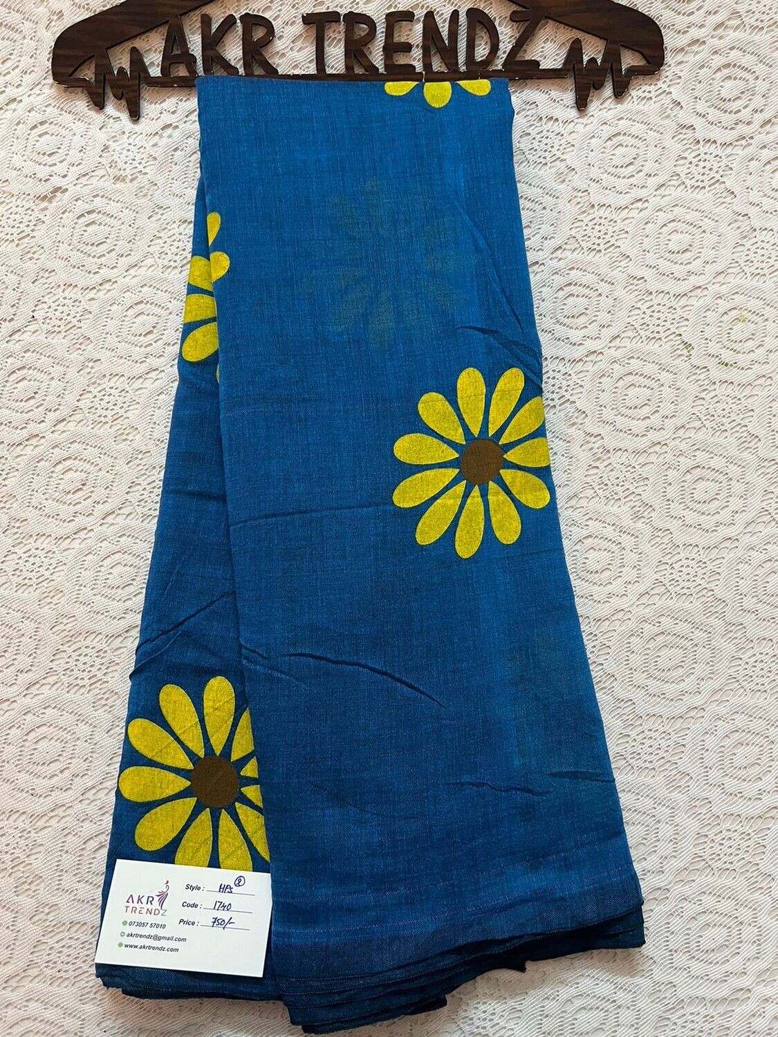 Hand painted silk mix cotton sarees​