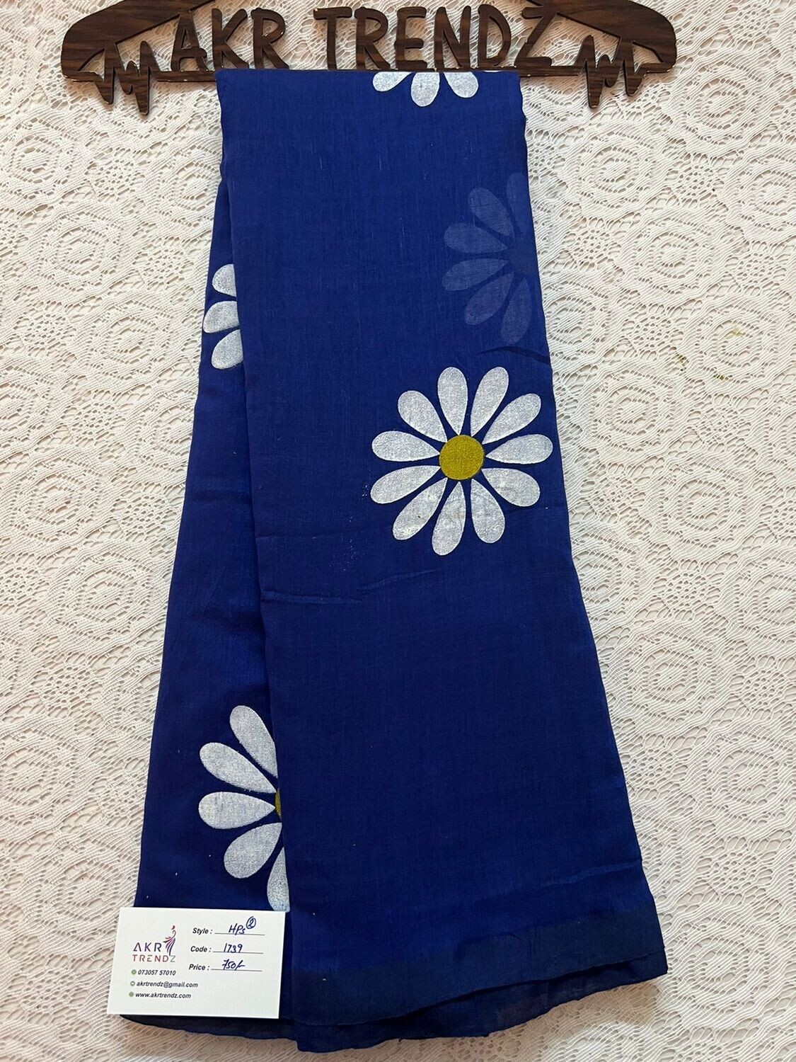 Hand painted silk mix cotton sarees​