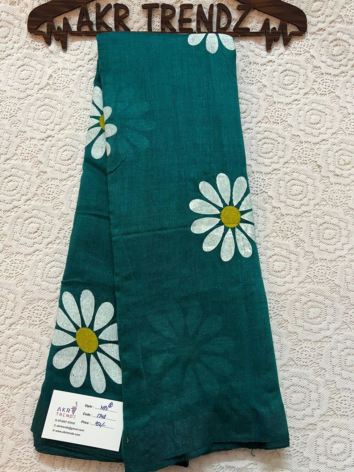 Hand painted silk mix cotton sarees​