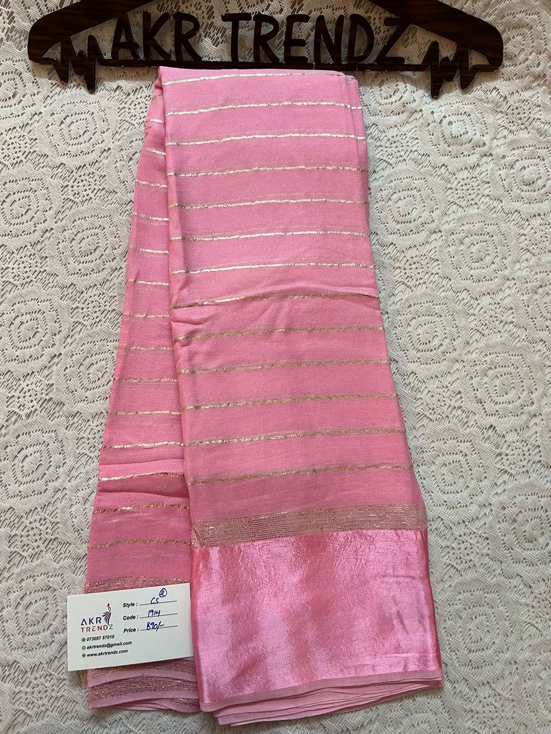 Satin Border chiffon sarees​