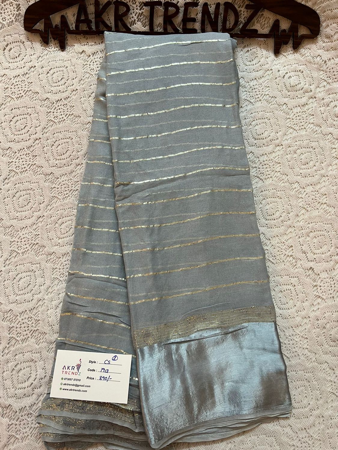 Satin Border chiffon sarees​