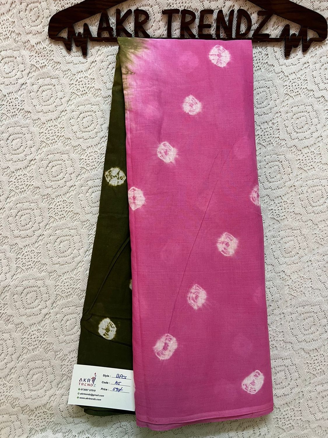 ​Pure cotton Bandhani sarees​