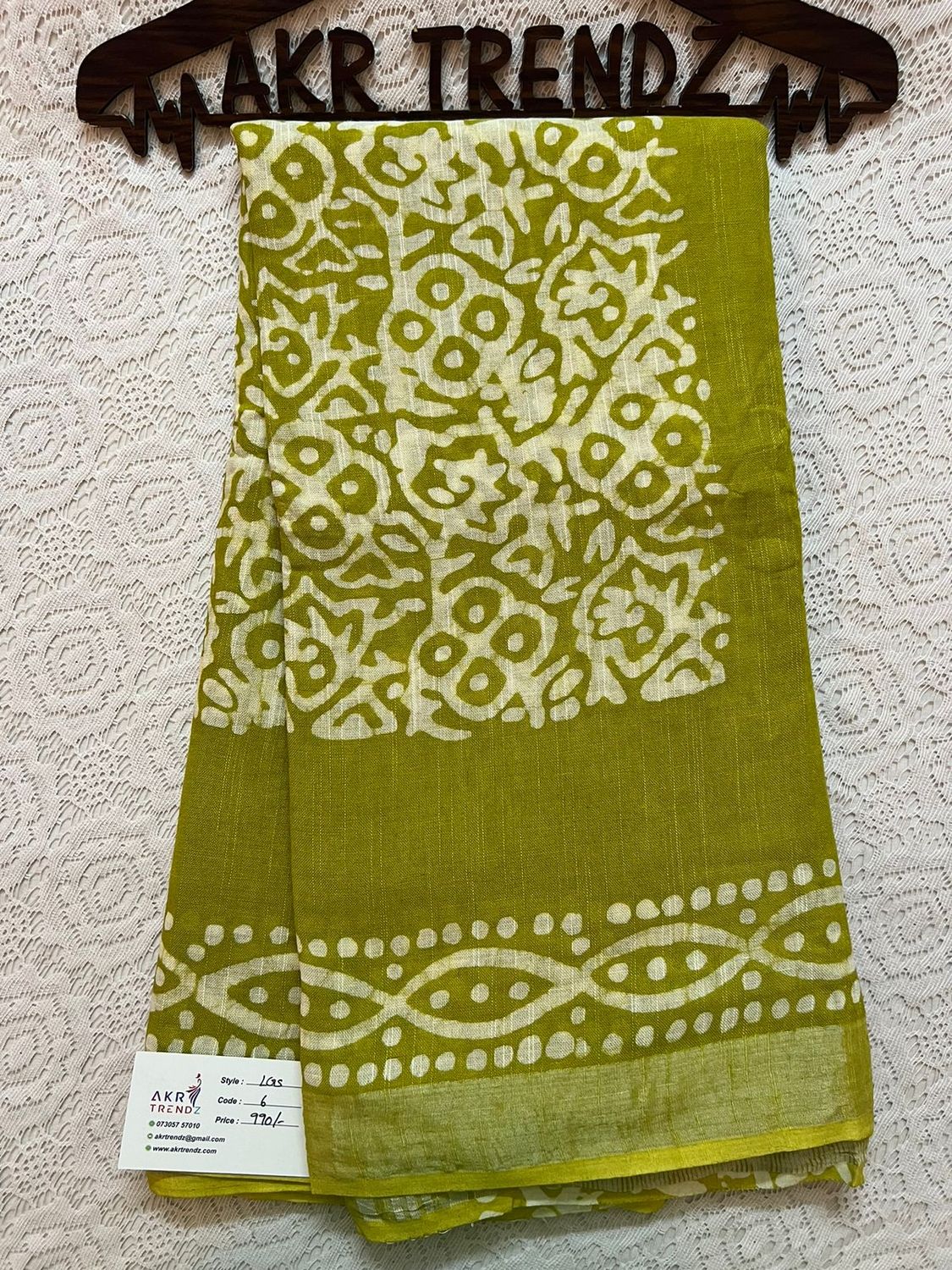 Hand Block Linen cotton sarees