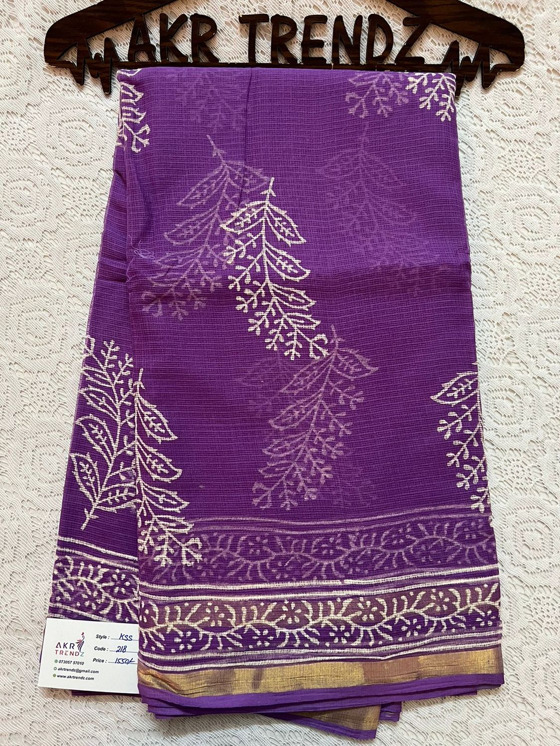 Handblock Kota Doria sarees