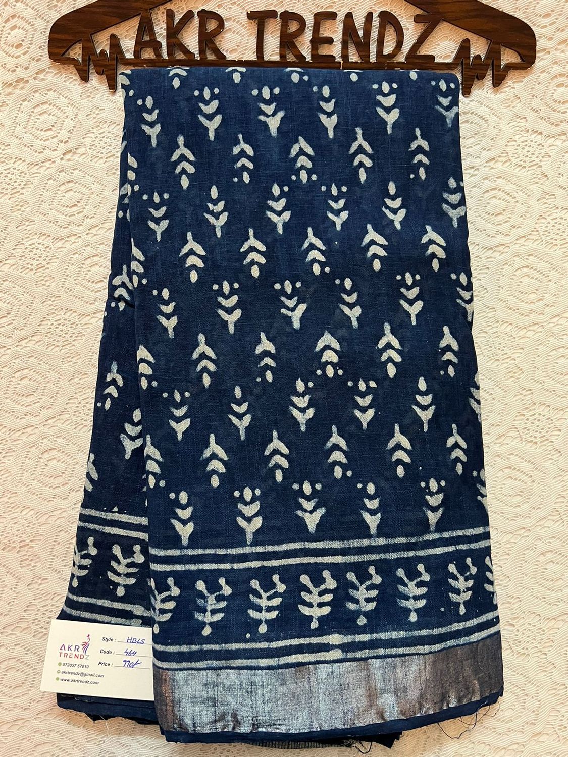 Hand Block Linen cotton sarees