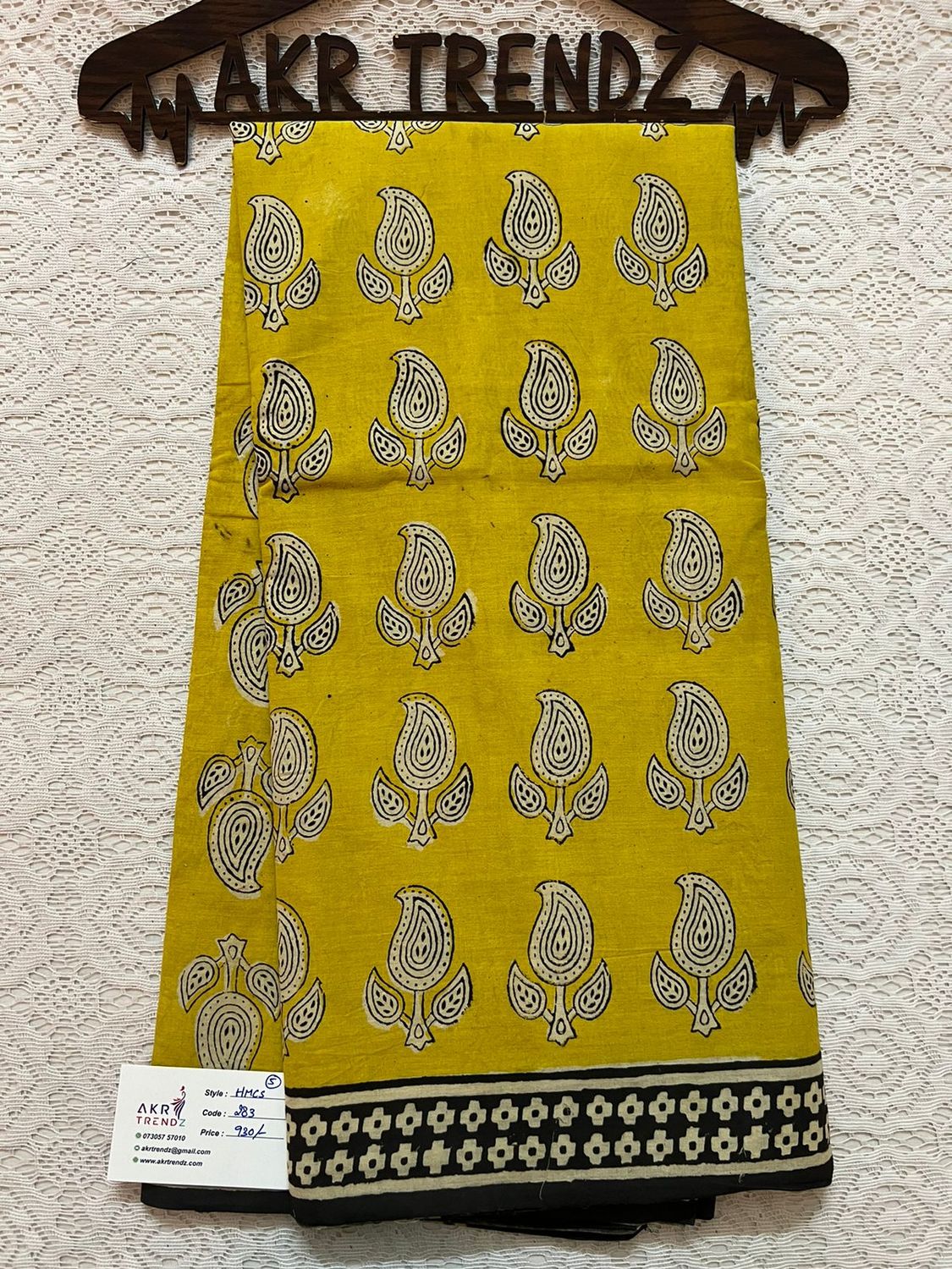 Handblock mul cotton sarees​