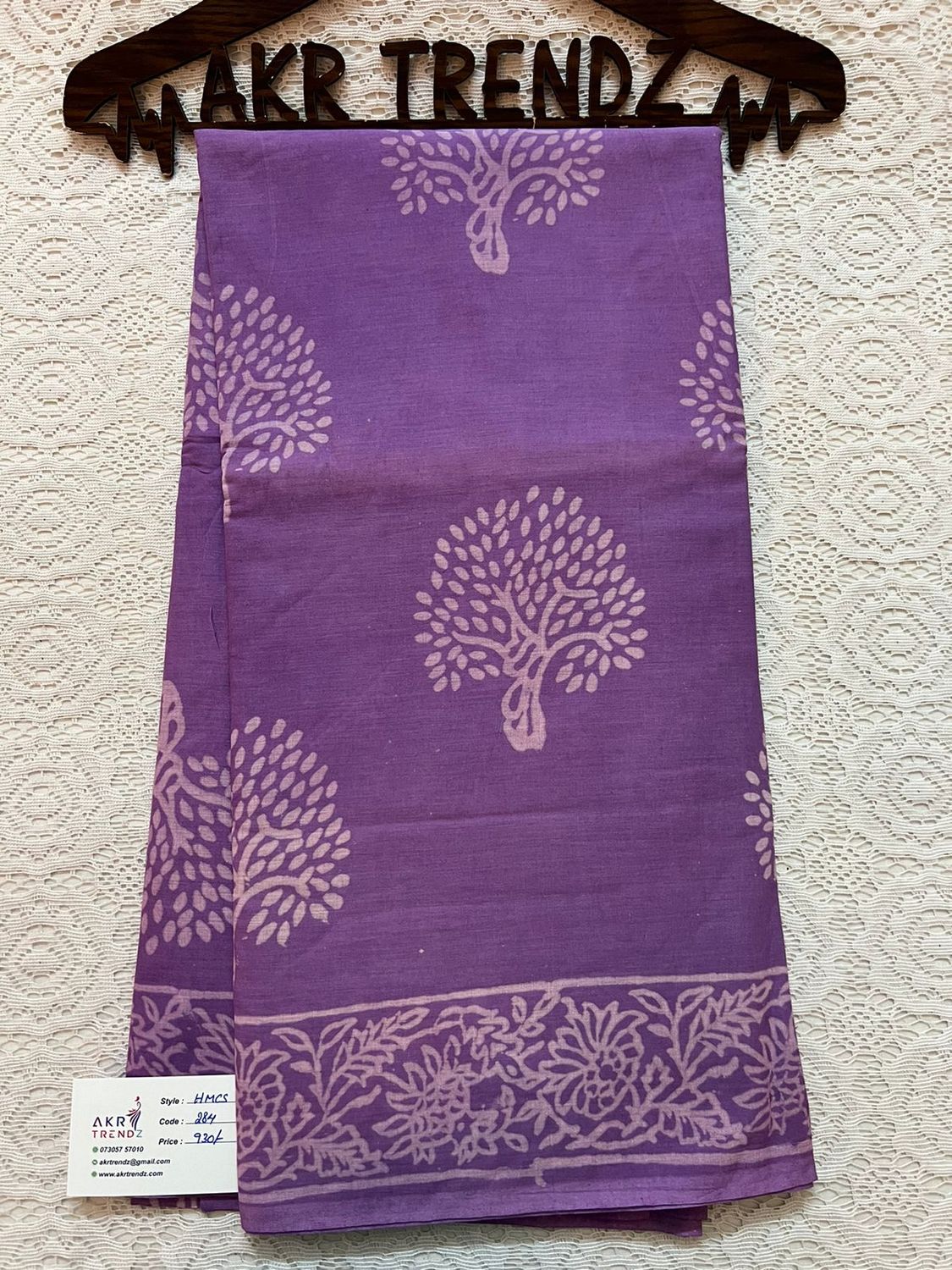 Handblock mul cotton sarees​
