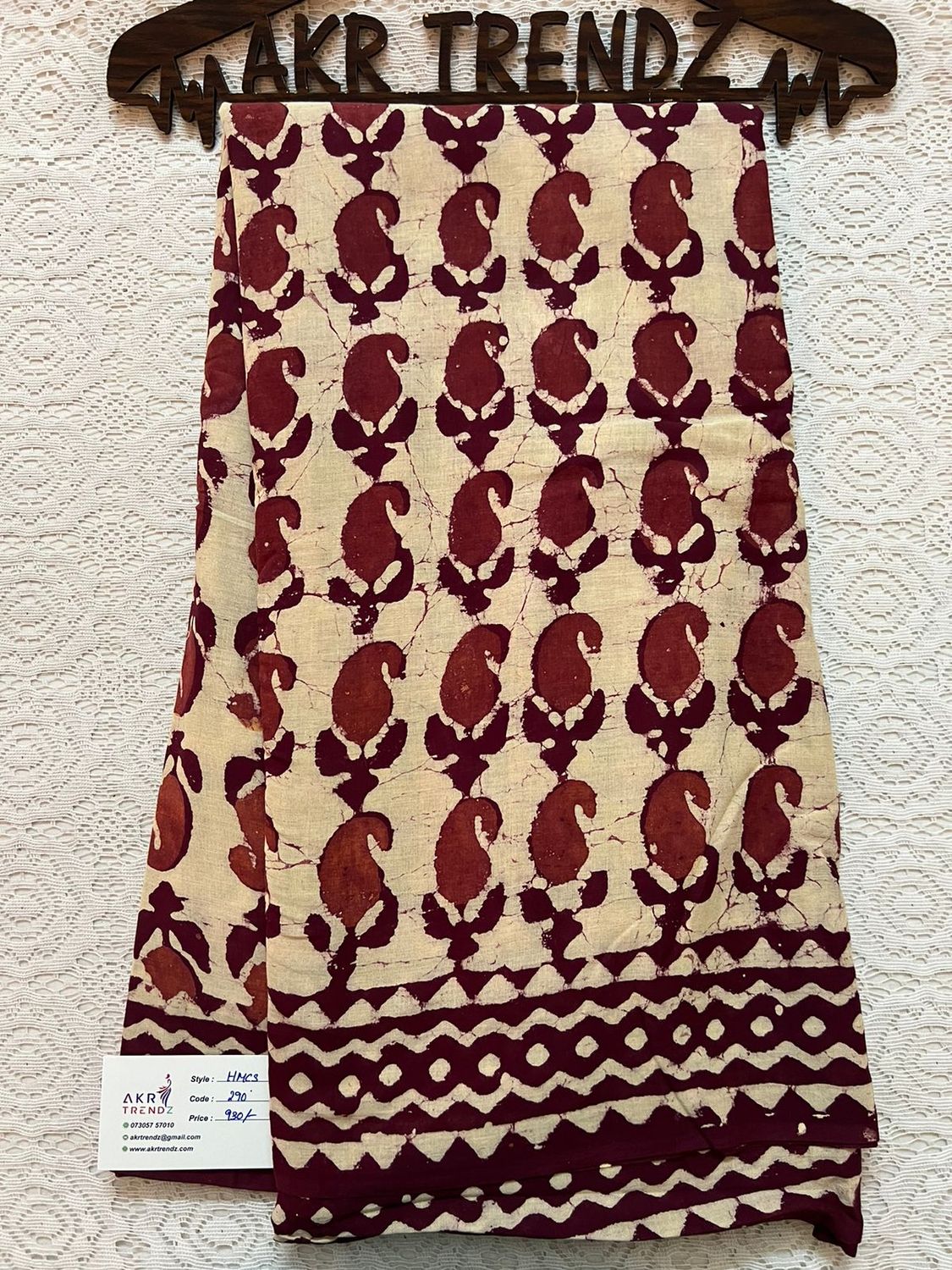 Handblock mul cotton sarees​