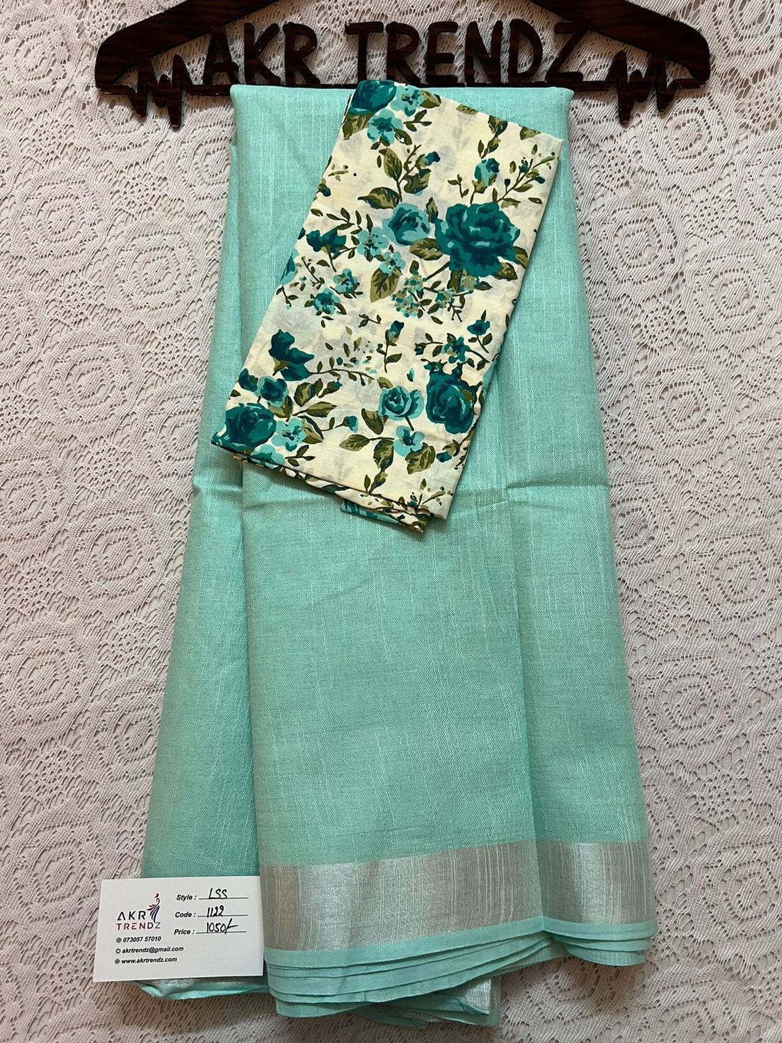 Handloom Linen cotton saree​