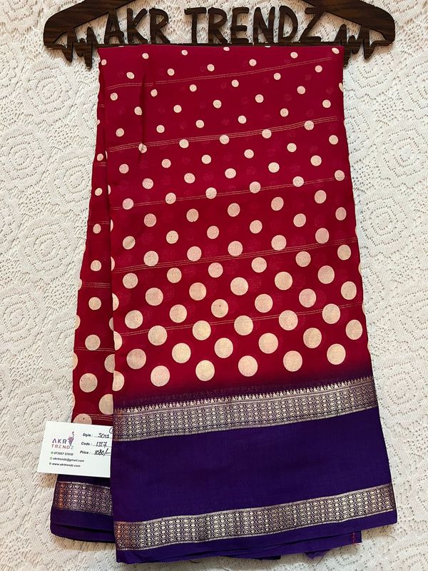 Soft Georgette Gap border sarees
