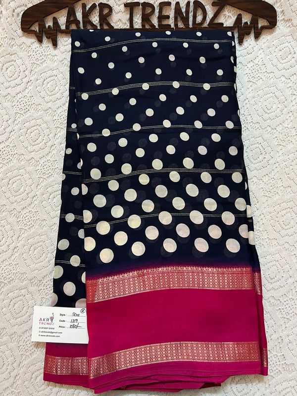 Soft Georgette Gap border sarees