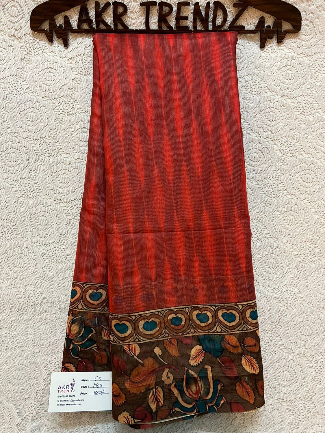 Kalamkari border chanderi sarees​