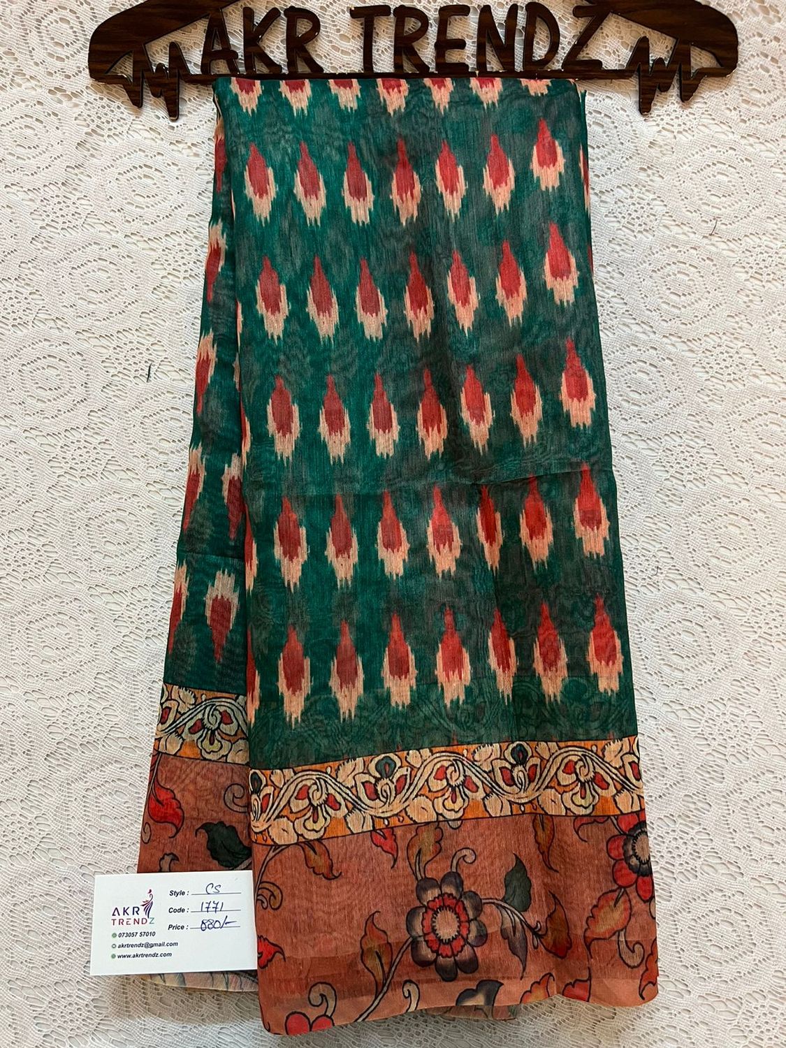 Kalamkari border chanderi sarees​