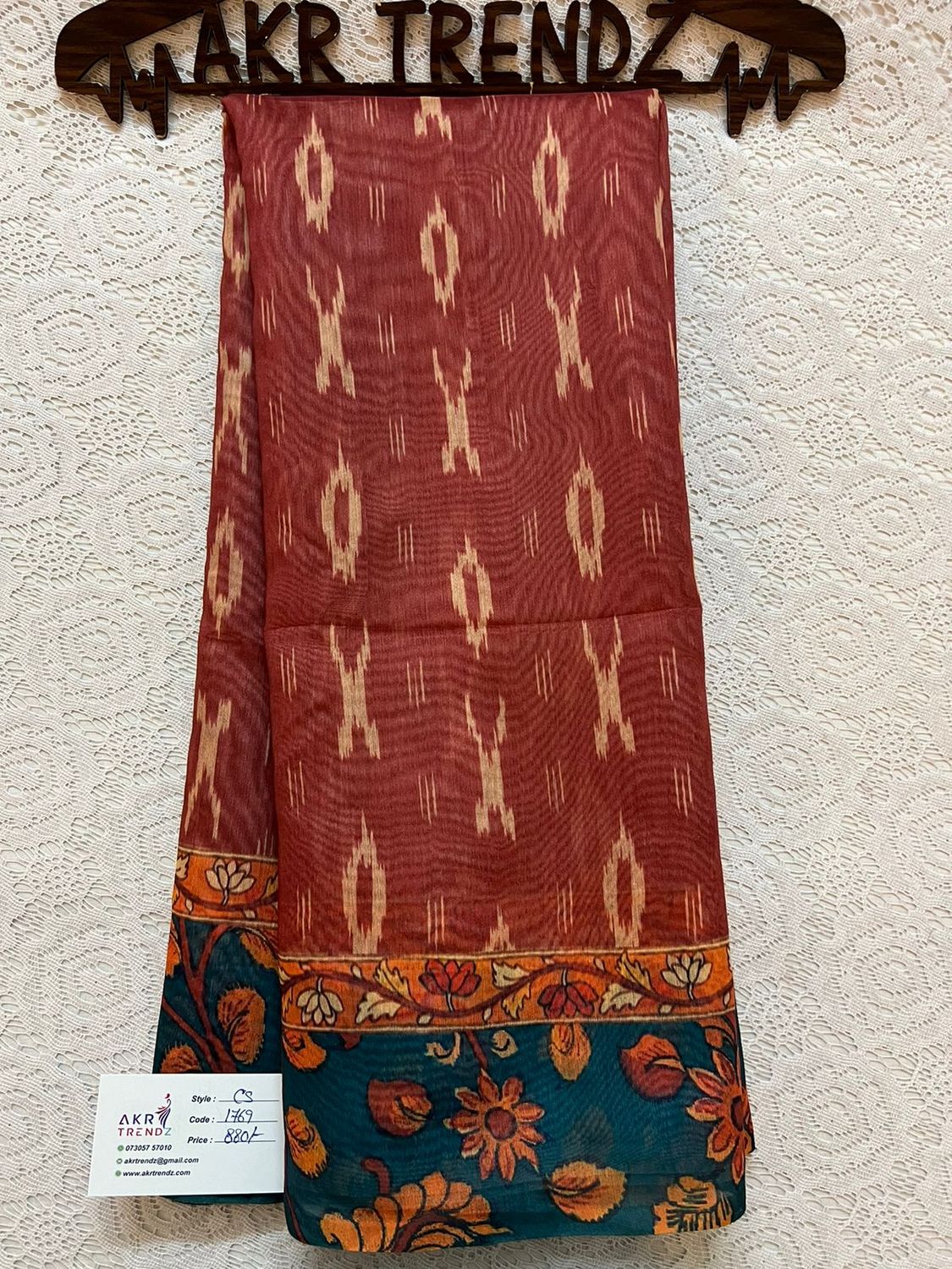 Kalamkari border chanderi sarees​