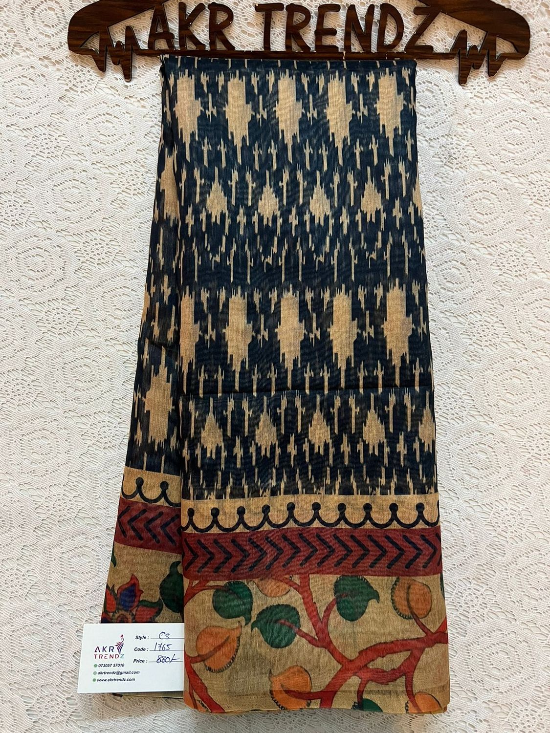 Kalamkari border chanderi sarees​