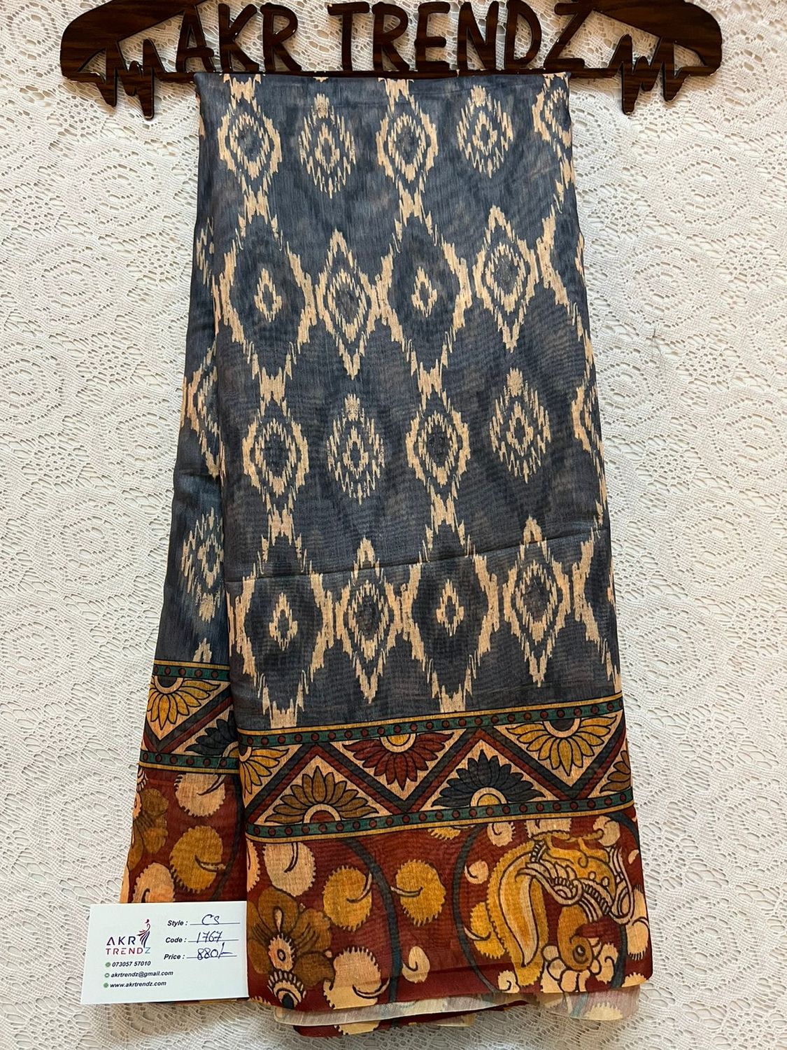 Kalamkari border chanderi sarees​