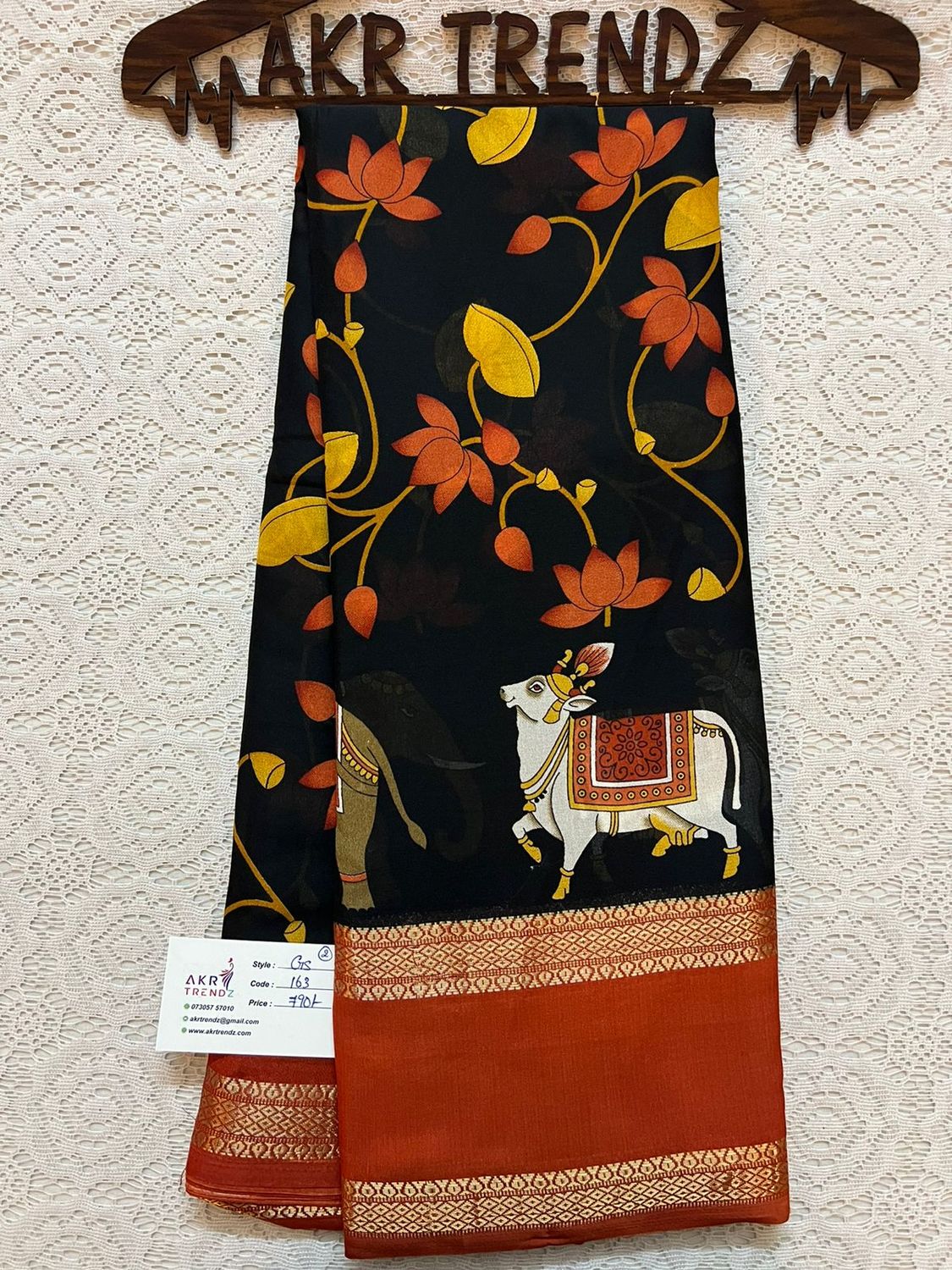Pichwai print Georgette sarees​