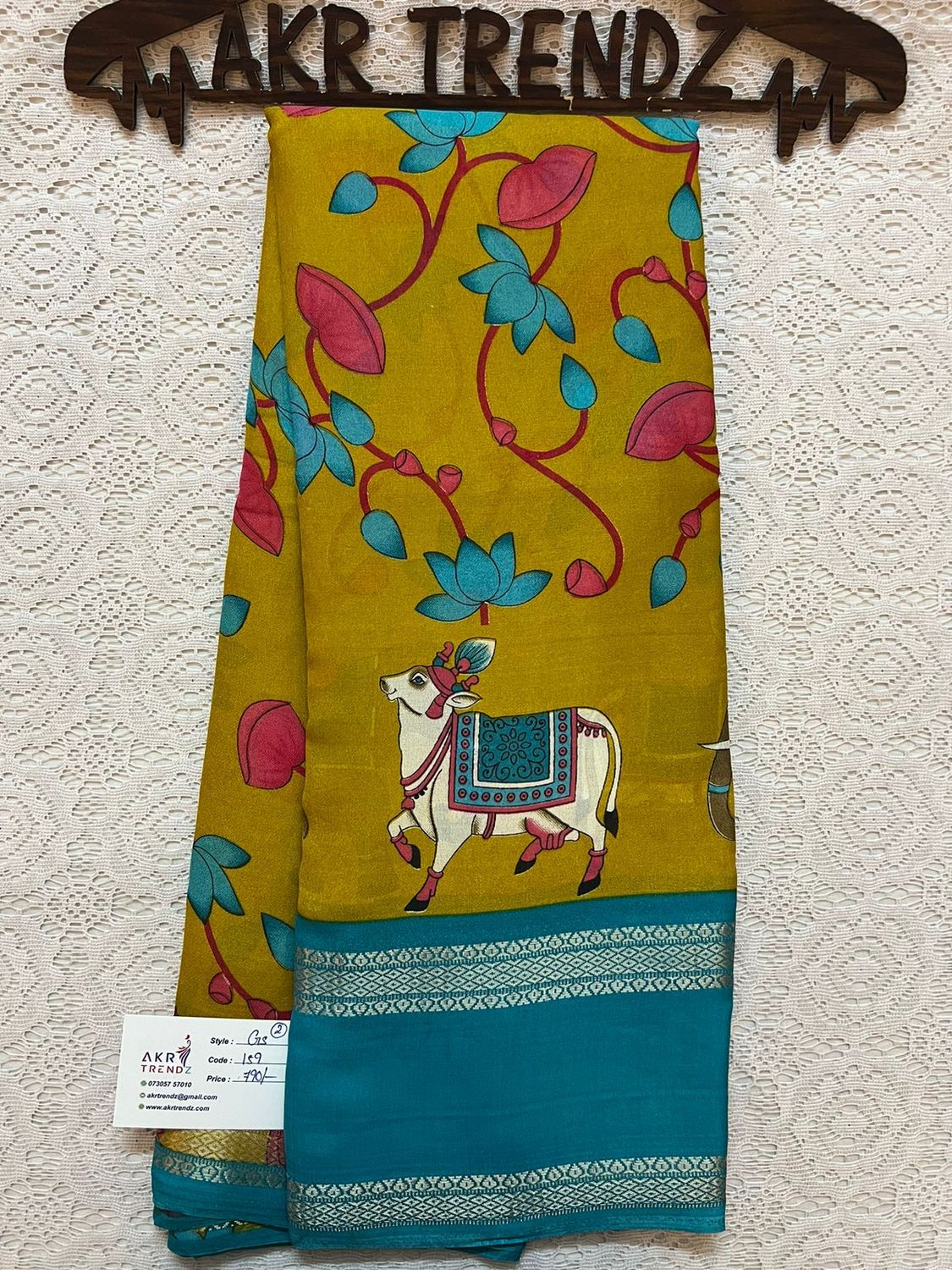 Pichwai print Georgette sarees​