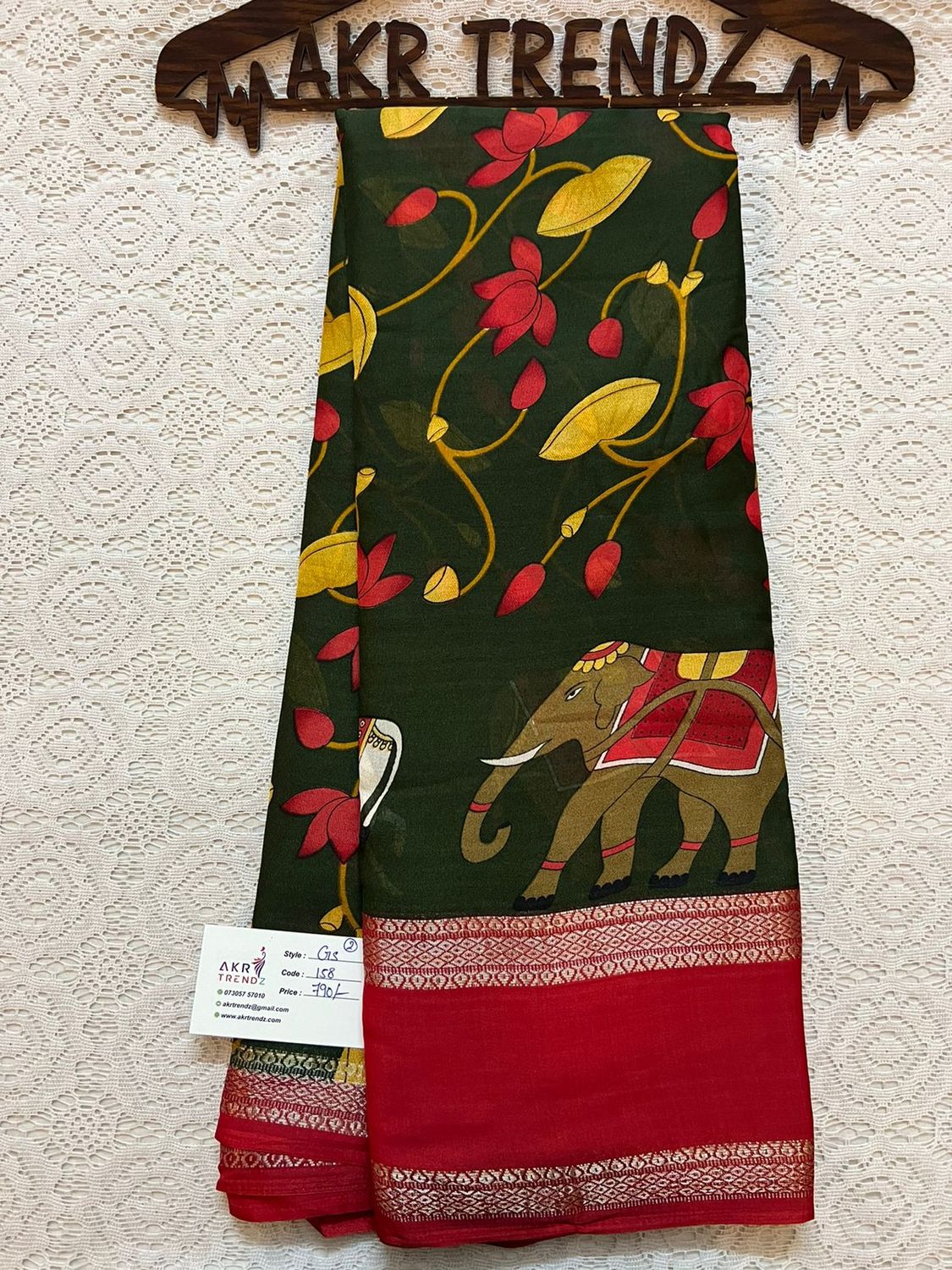 Pichwai print Georgette sarees​