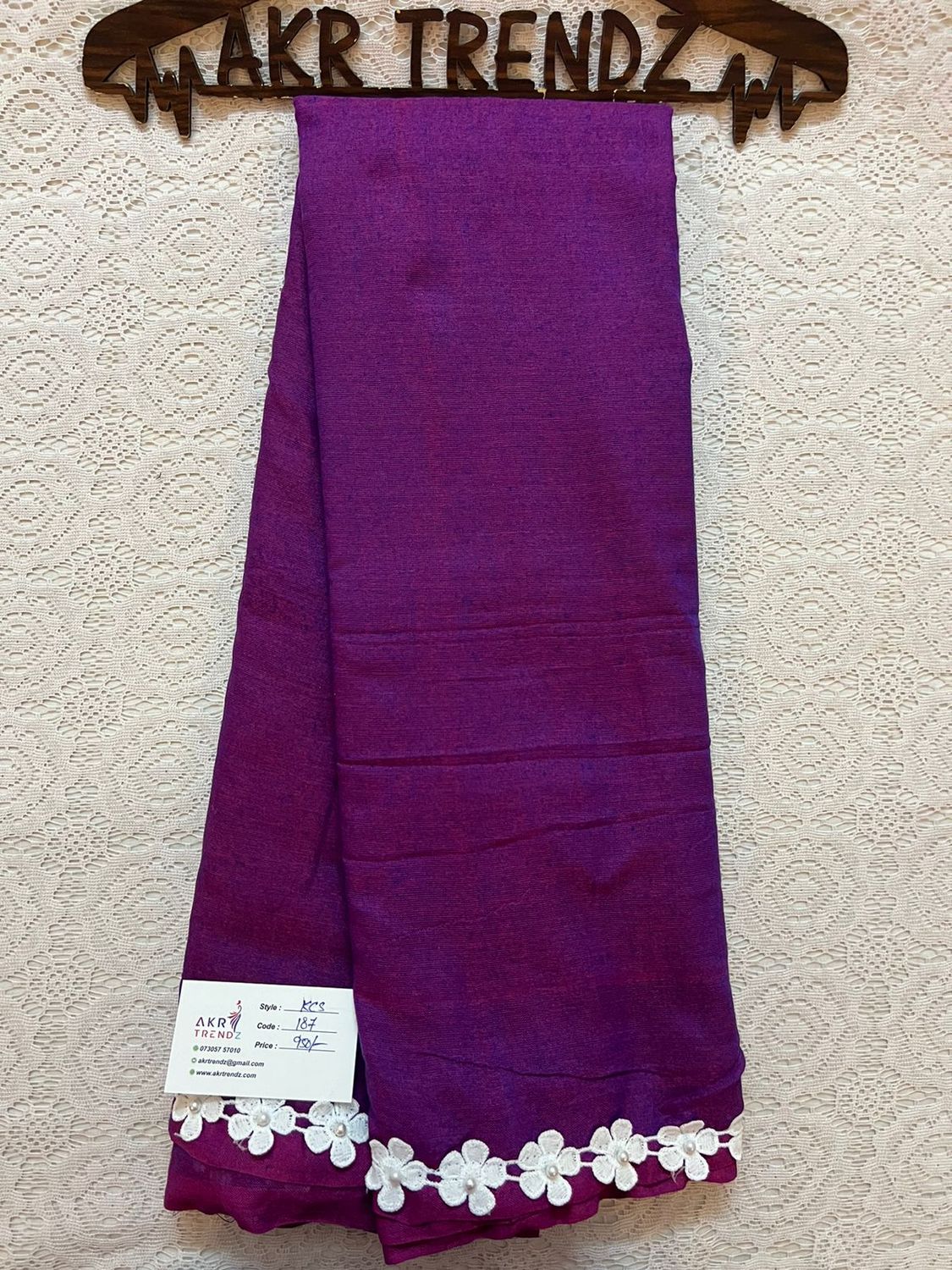 Lace Border Khadi cotton
