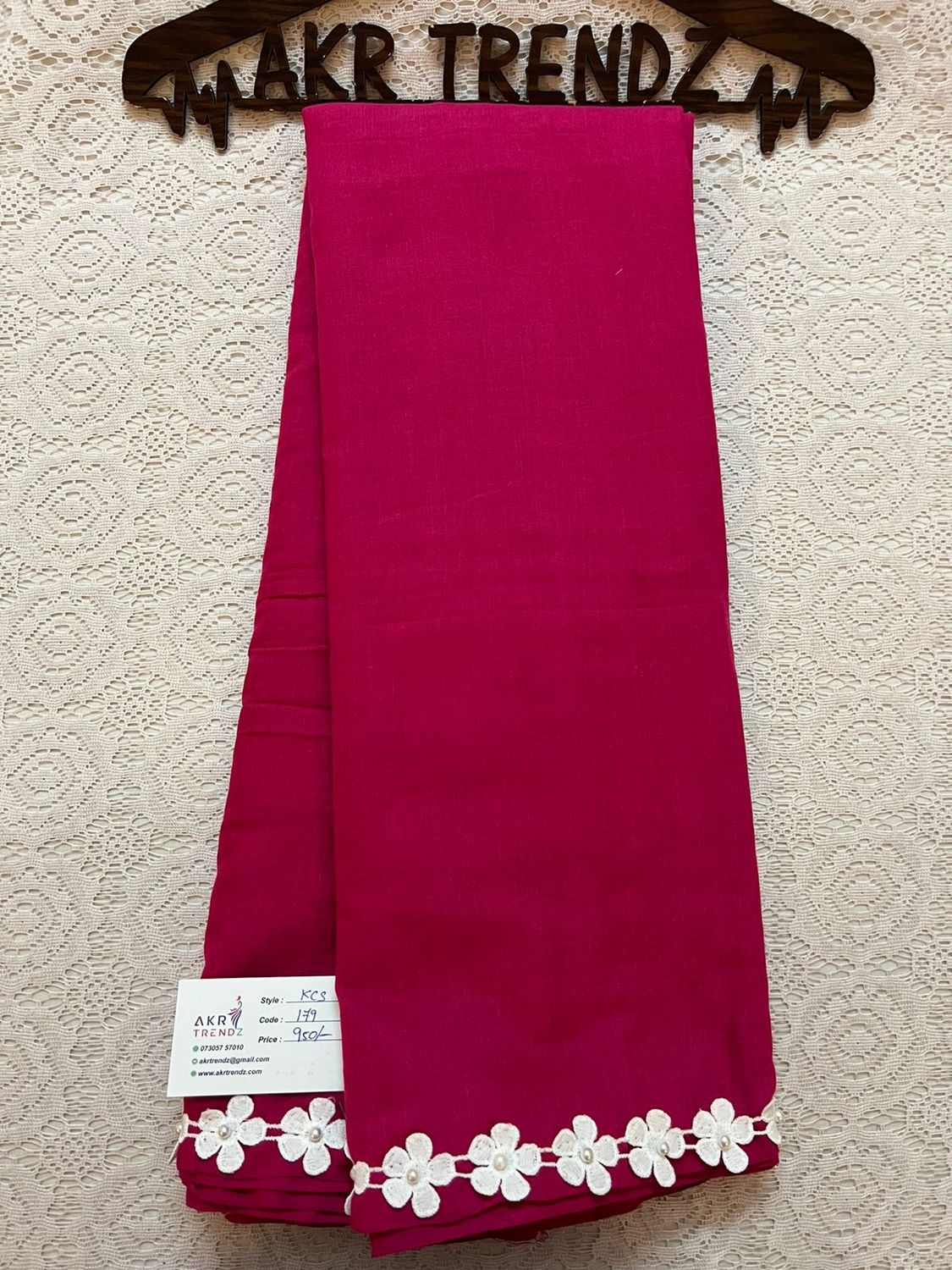Lace Border Khadi cotton sarees​