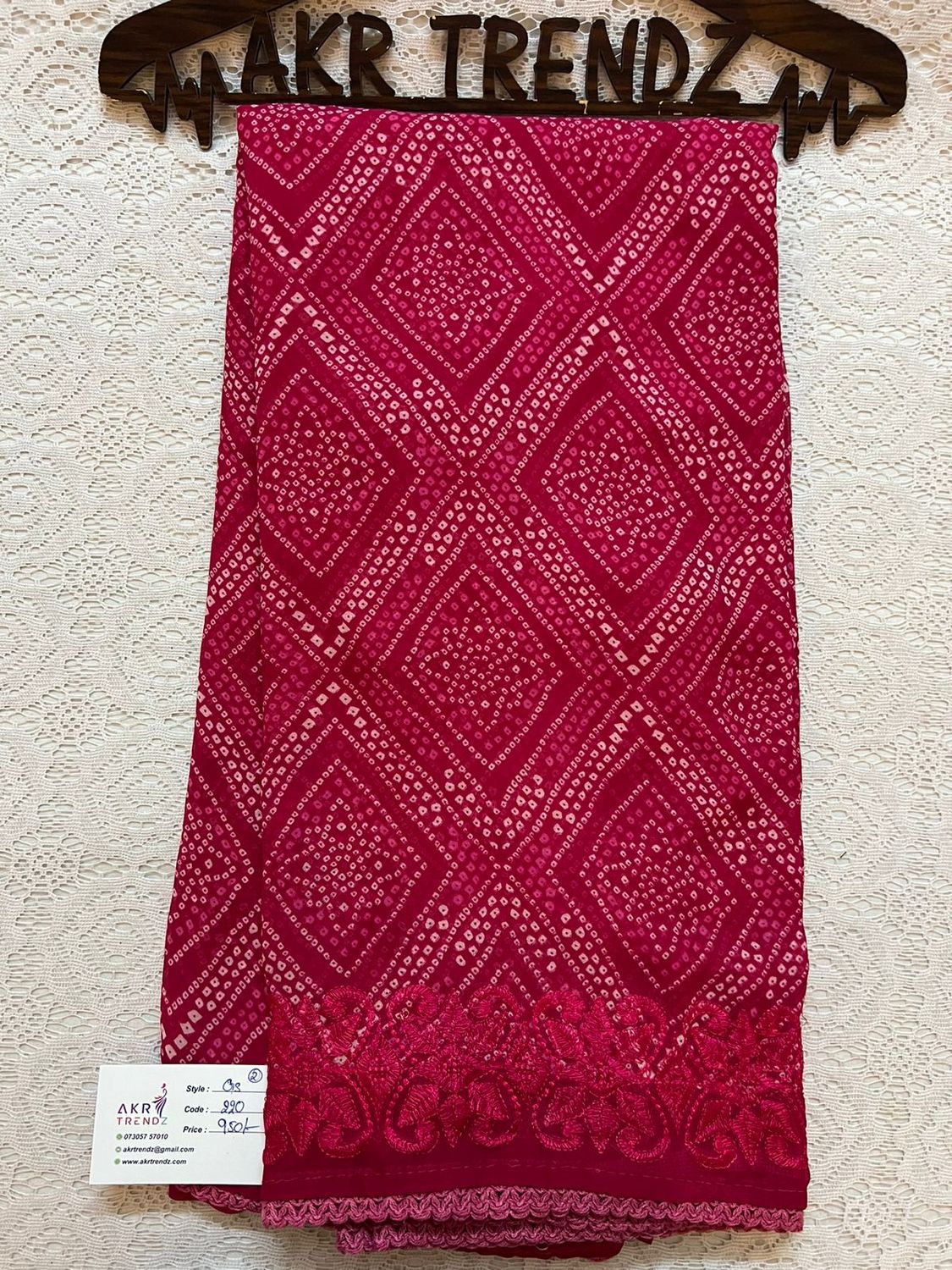 ​Embroidered border Georgette sarees​