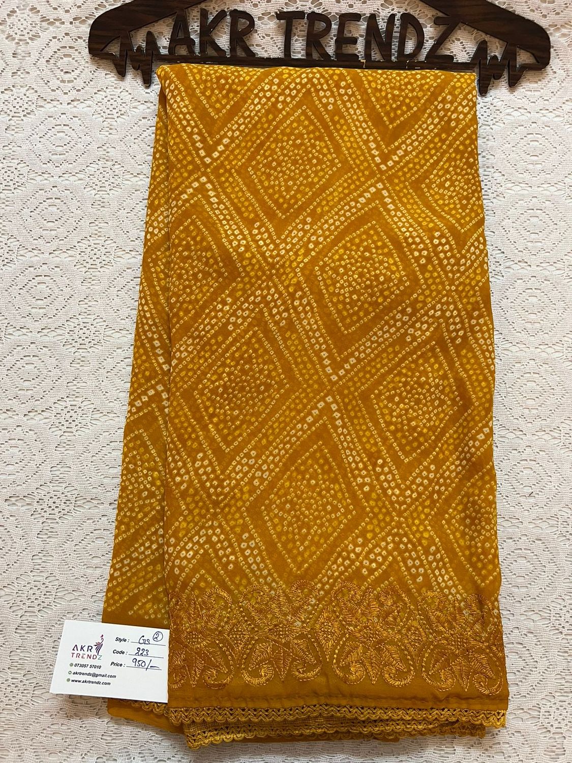 ​Embroidered border Georgette sarees​